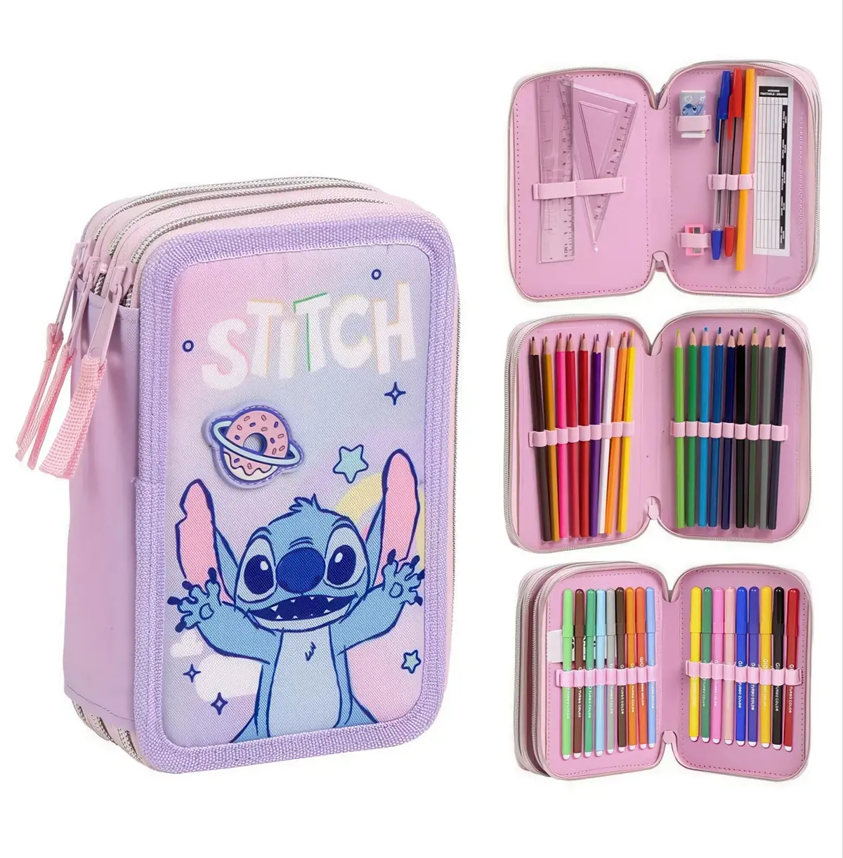 Disney Stitch Triple Pencil Case 1