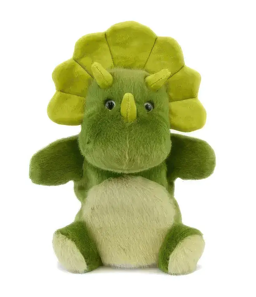 Doudou Podcolle Green Dinosaur Puppet 24Cm 1
