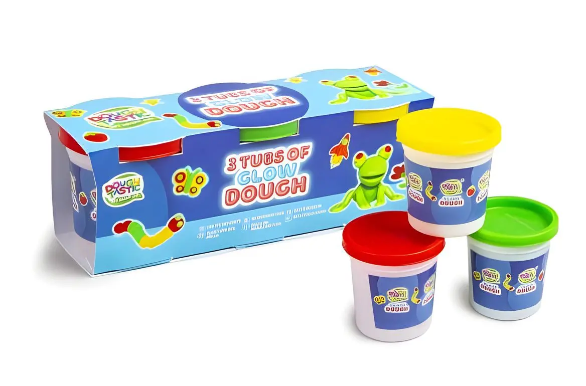 Glow In The Dark Dough 50Gm - 3 Pack 1