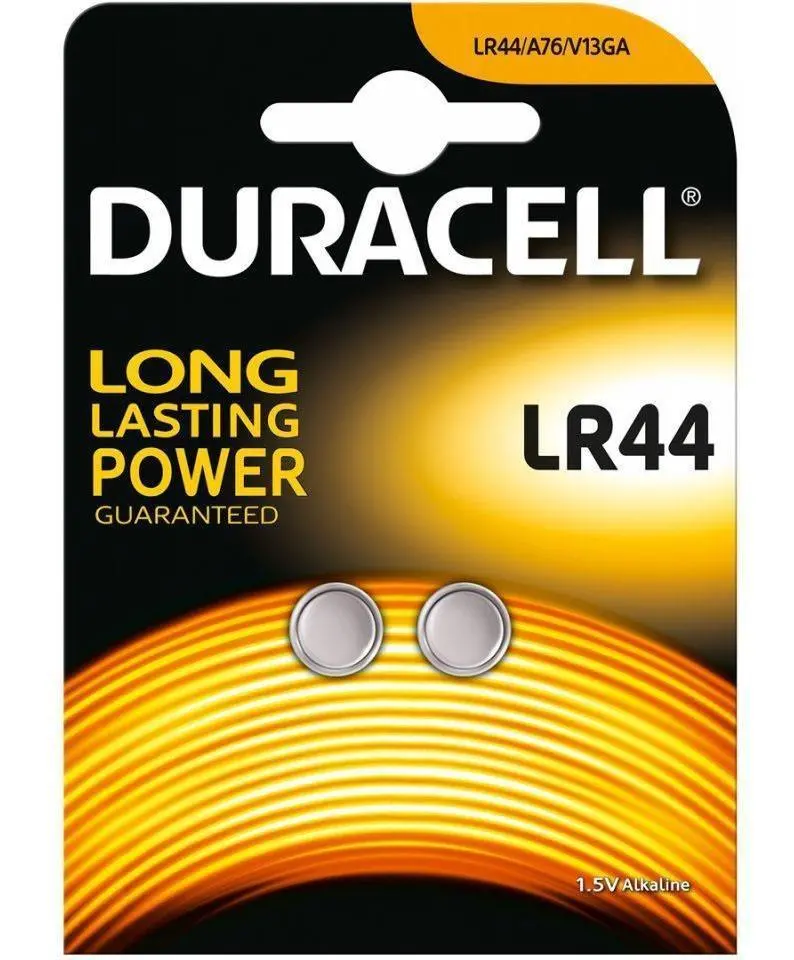 Duracell Lr44 Alkaline Button Cell Battery 1.5V Twin Pack Batteries 1
