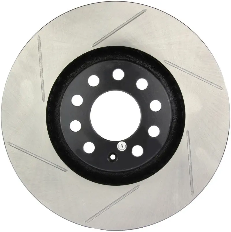 Stoptech Power Slot Slotted Brake Rotor — Right Front For Audi Allroad (2001–2006), A4 (2005–2009), A6 (1999–2004), And S4 (1999–2002) 1