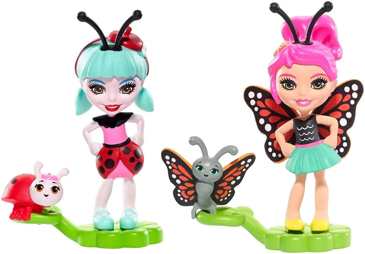 Enchantimals Fxm87 Petal Park Ladelia Ladybug And Baxi Butterfly 1