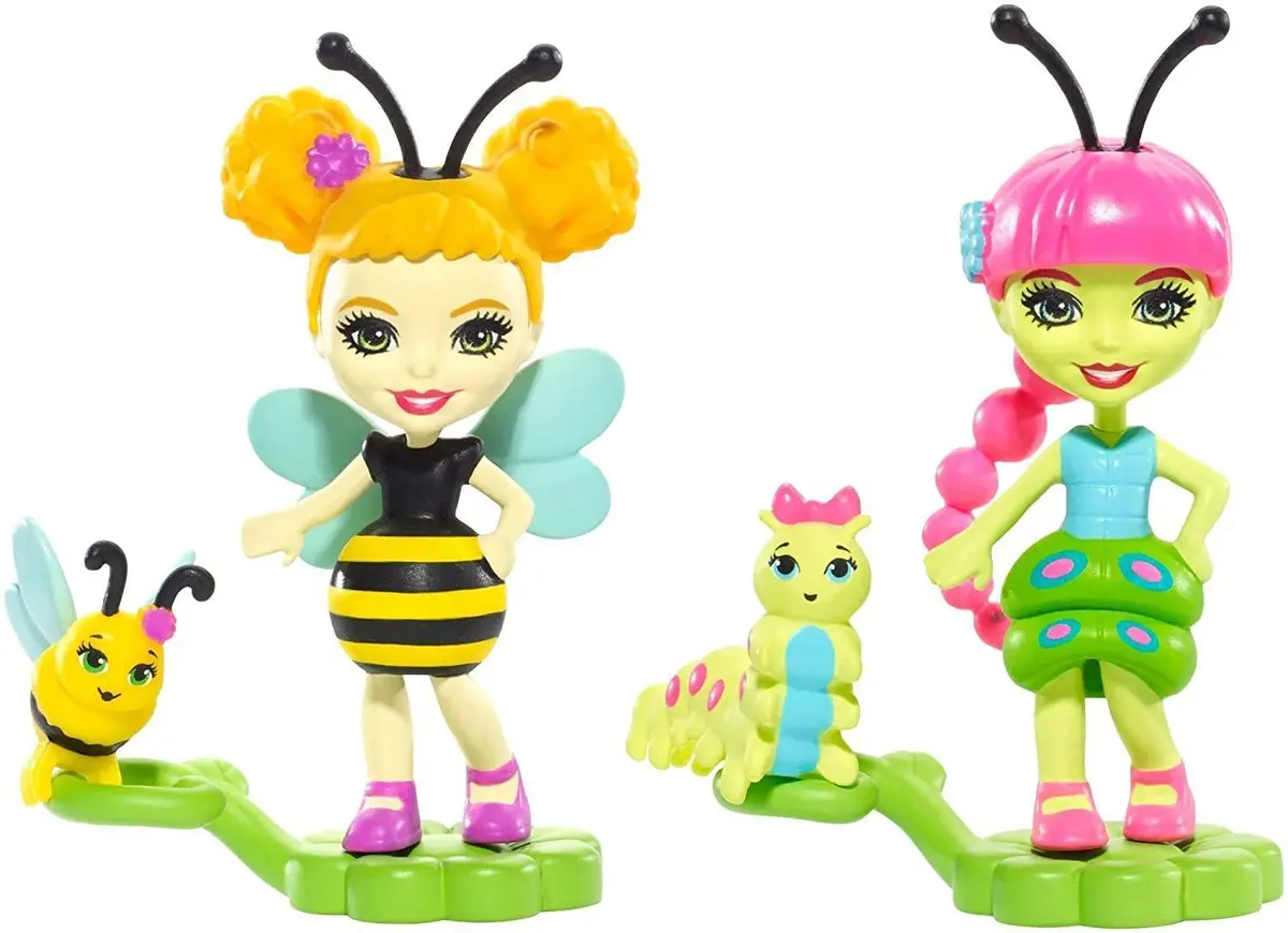 Enchantimals Fxm88 Petal Park Cay Caterpillar And Beetrice Bee 1