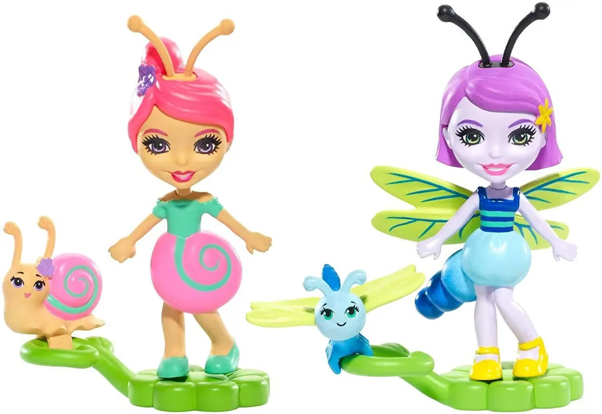 Enchantimals Fxm89 Petal Park Saxon Snail And Dara Dragonfly 1