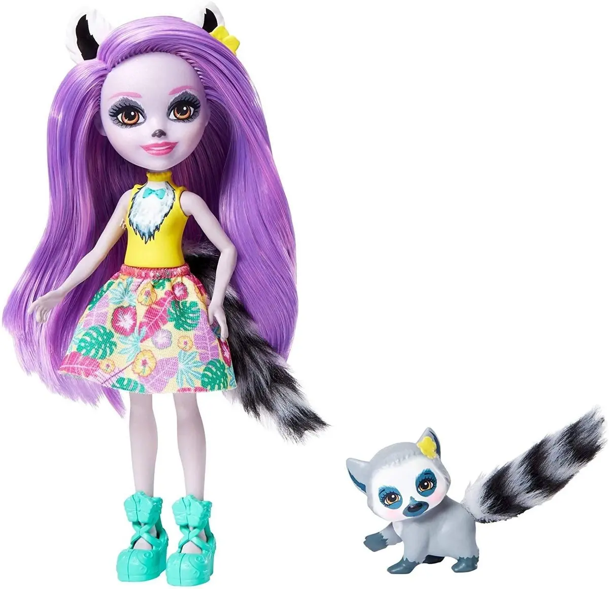Enchantimals Gfn44 Larissa Lemur Doll (6-In) & Ringlet Animal Friend Figure Dolls 1