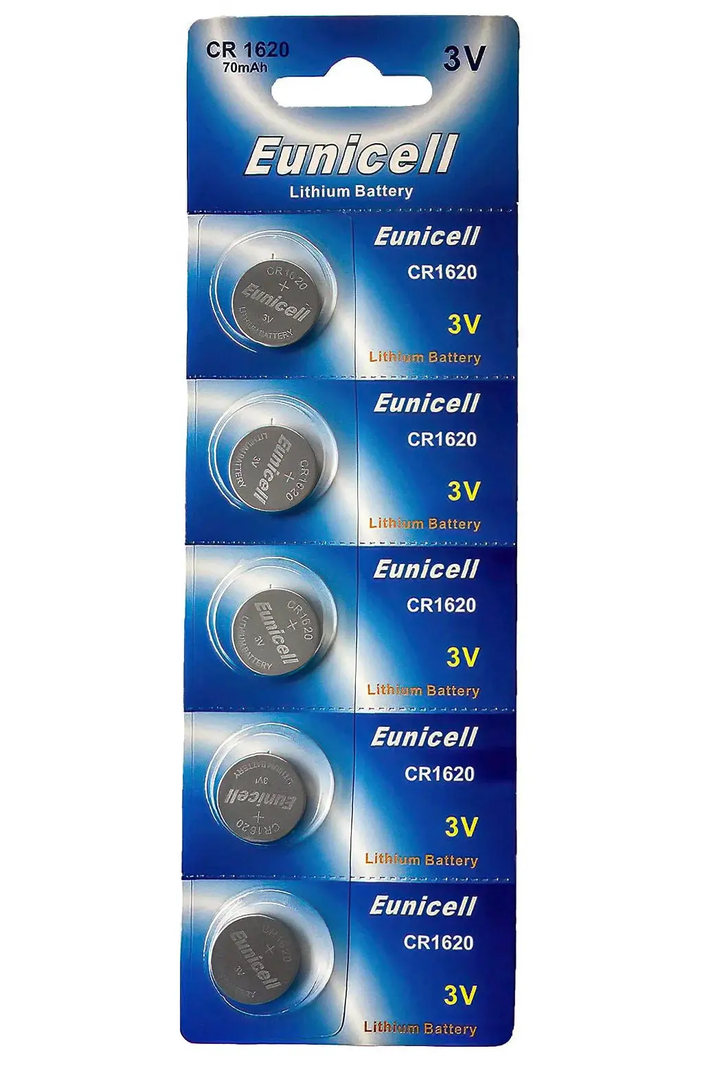 Eunicell Cr1620 3V Lithium Button Cell 70Mah Battery 1