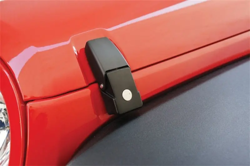 Rampage 2007-2018 Jeep Wrangler(Jk) Hood Catch Locking - Black 1
