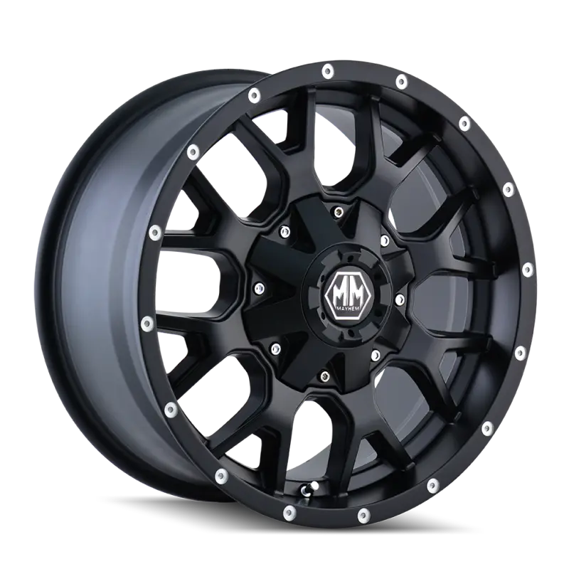 Mayhem 8015 Warrior 18X9 Matte Black Wheel — 8X165.1 Bolt Pattern, +18Mm Offset, 130.8Mm Hub Bore 1