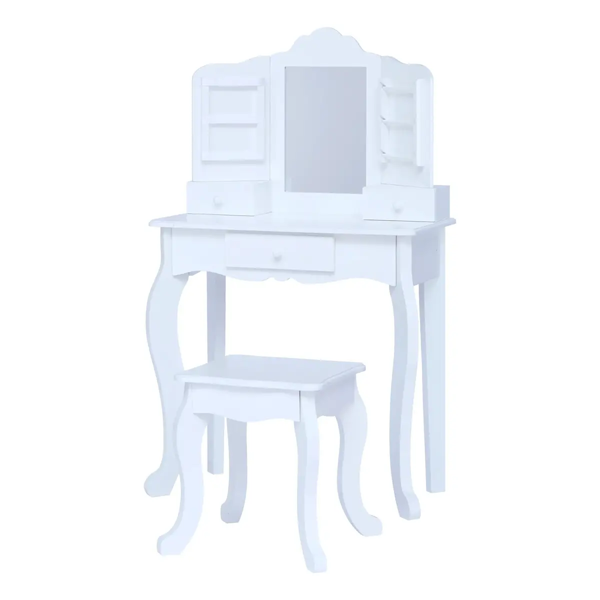 Teamson Fantasy Fields Anna Kids Dressing Table Vanity Set In White 1