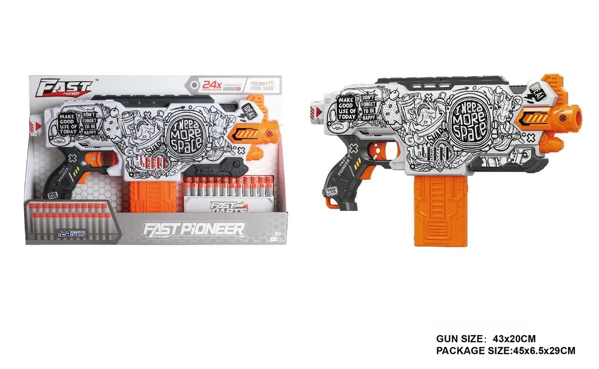 Fast Pioneer Electric Soft Bullet Toy Gun-Attached 12Pcs Bullets 2