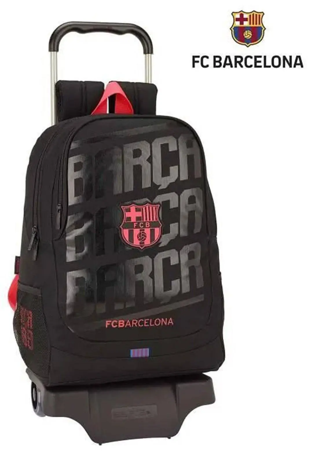 Fc Barcelona Black School Trolley Bag 44Cm 1