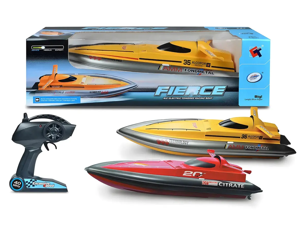 Fierce Super Large Size Remote Controlled Racing Speedboat 80Cm 1