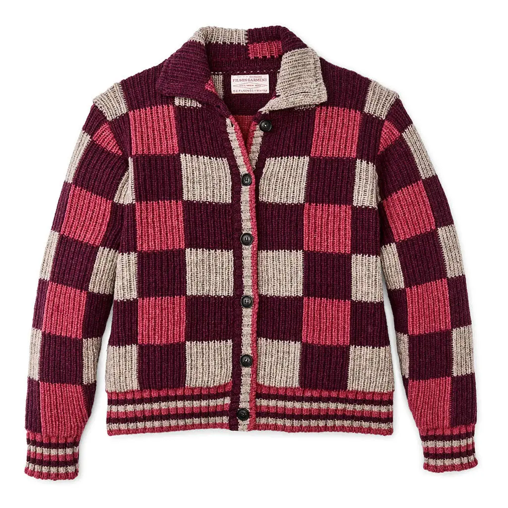 Checkered Wool Cardigan | Women's 1