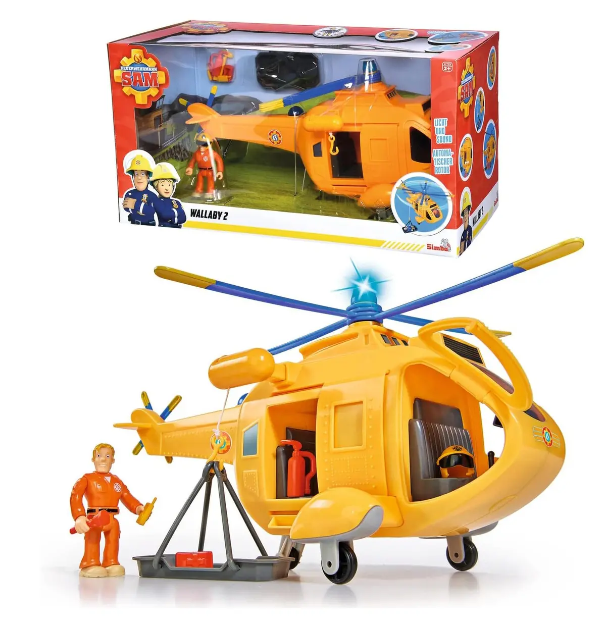 Fireman Sam Large Helicopter Wallaby Ii With Action Figure 1