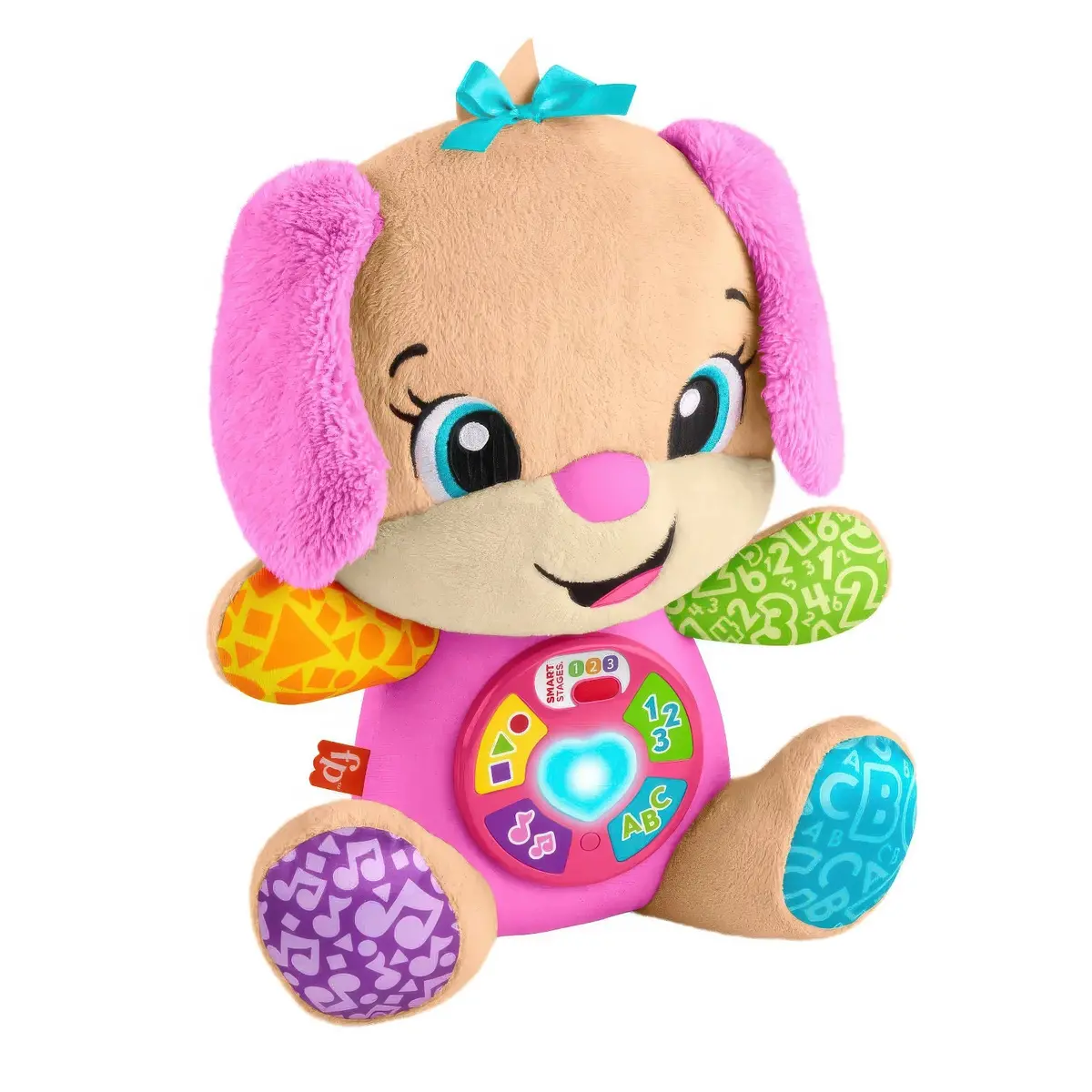 Fisher-Price Laugh & Learn Smart Stages Sis Pink Plush Musical Learning Toy 1