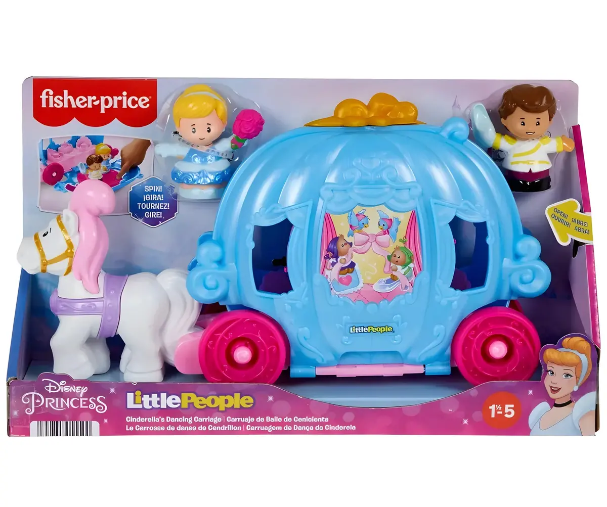 Fisher-Price Little People Disney Princess Cinderella's Dancing Carriage Set 1