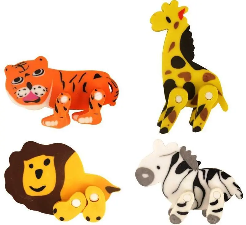 Fun Stationary Erasers Jungle Animals - Assorted 1