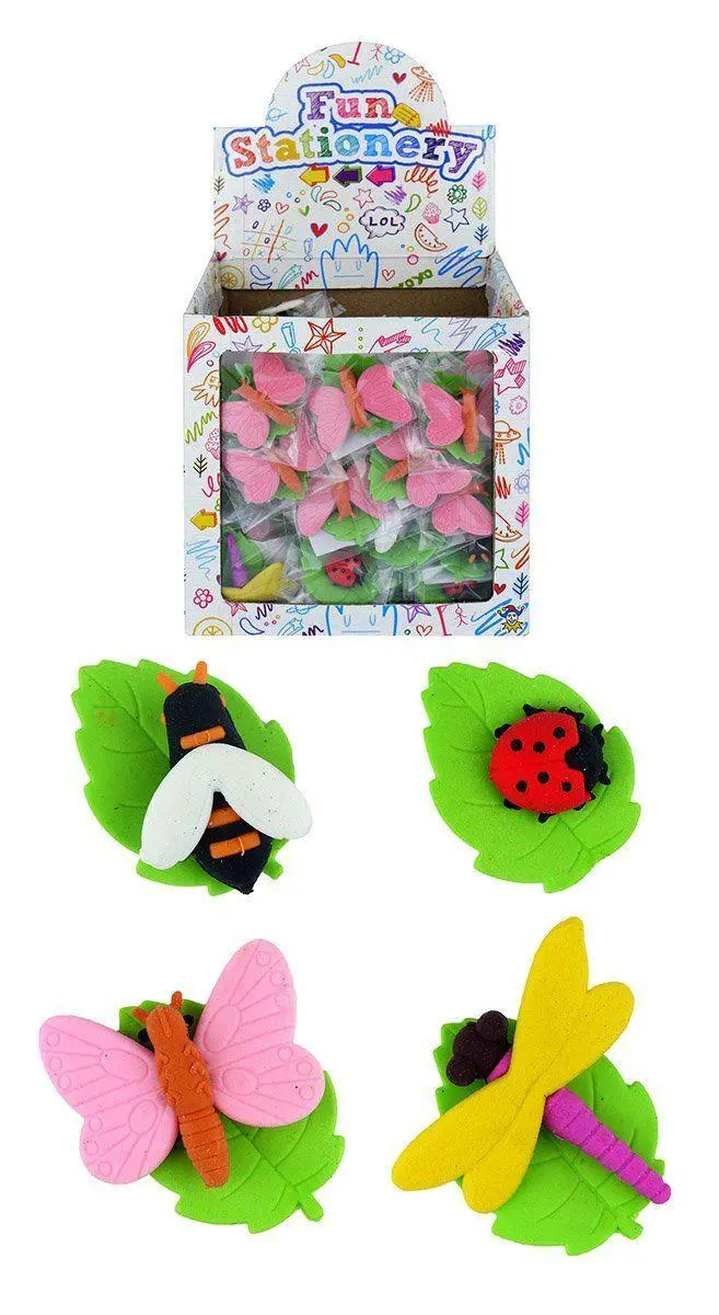 Fun Stationery Insects Erasers 1