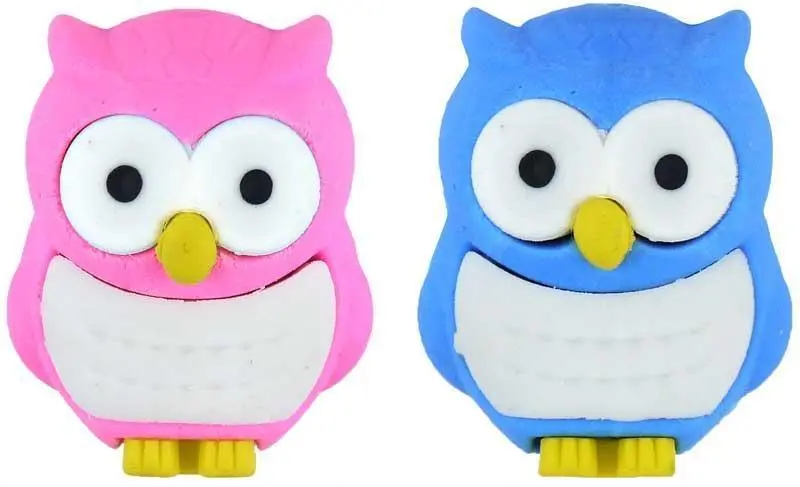 Fun Stationery Owl Eraser - Assorted Colours 2