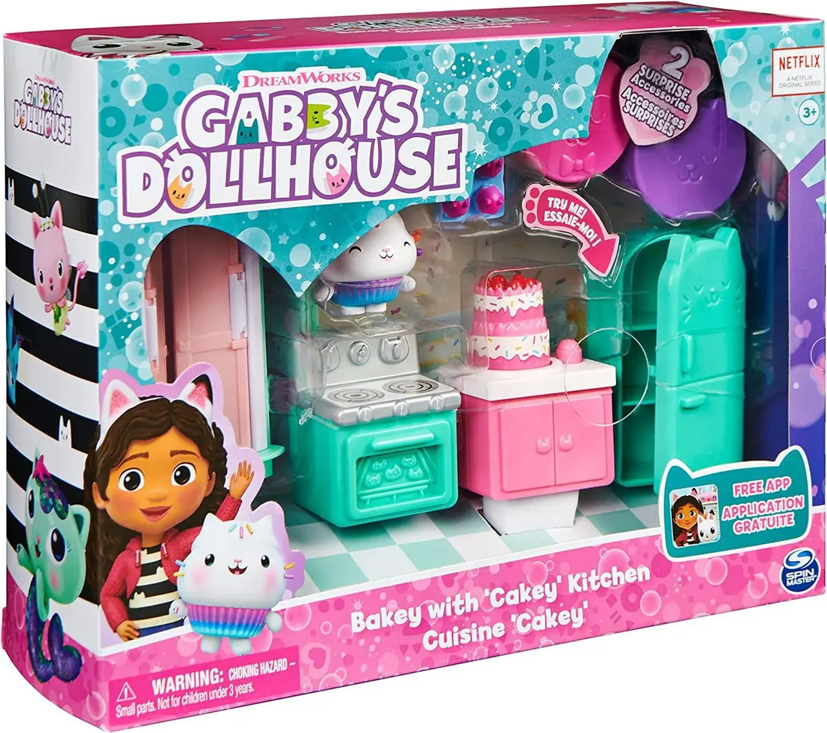 Gabby's Dollhouse Bakey With Cakey Kitchen 1