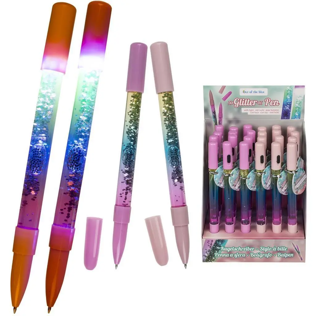 Glitter And Light Pen 15Cm - Assorted 1