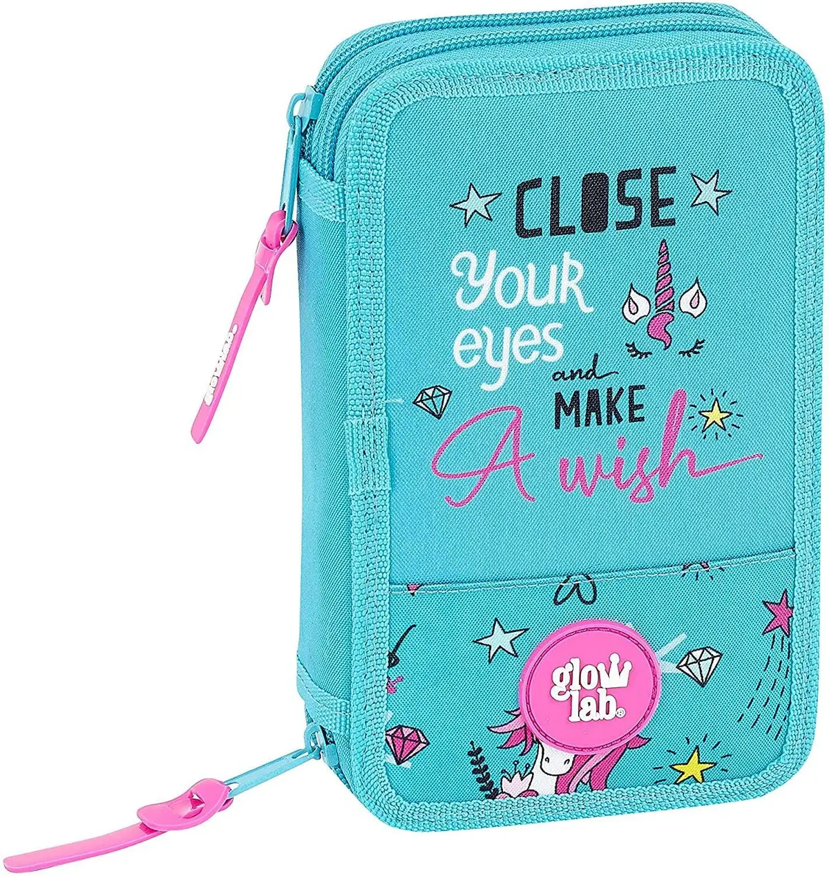 Glowlab Dreams Double Pencil Case Set With 28 Pieces 1
