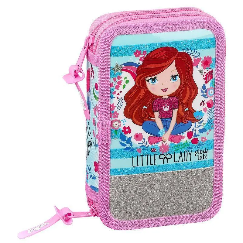 Glowlab Little Lady Double Pencil Case Set 28Pce 1
