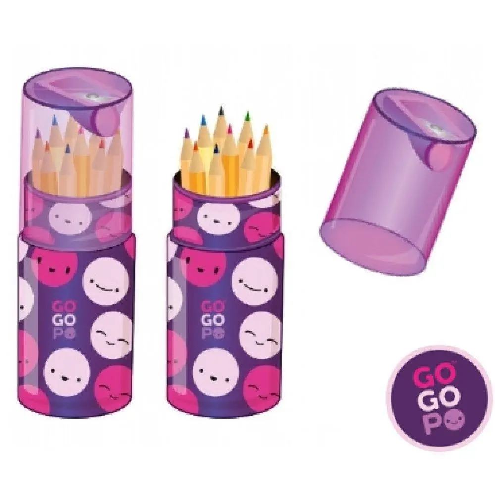 Gogopo 12 Colour Pencils In Sharpening Tube 1