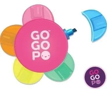 Gogopo 5 Colour Flower Highlighters 1