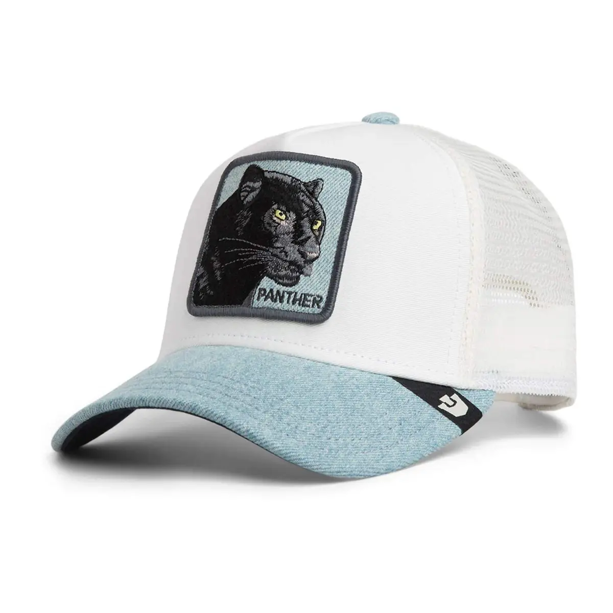 Denim Panther Trucker Hat 1