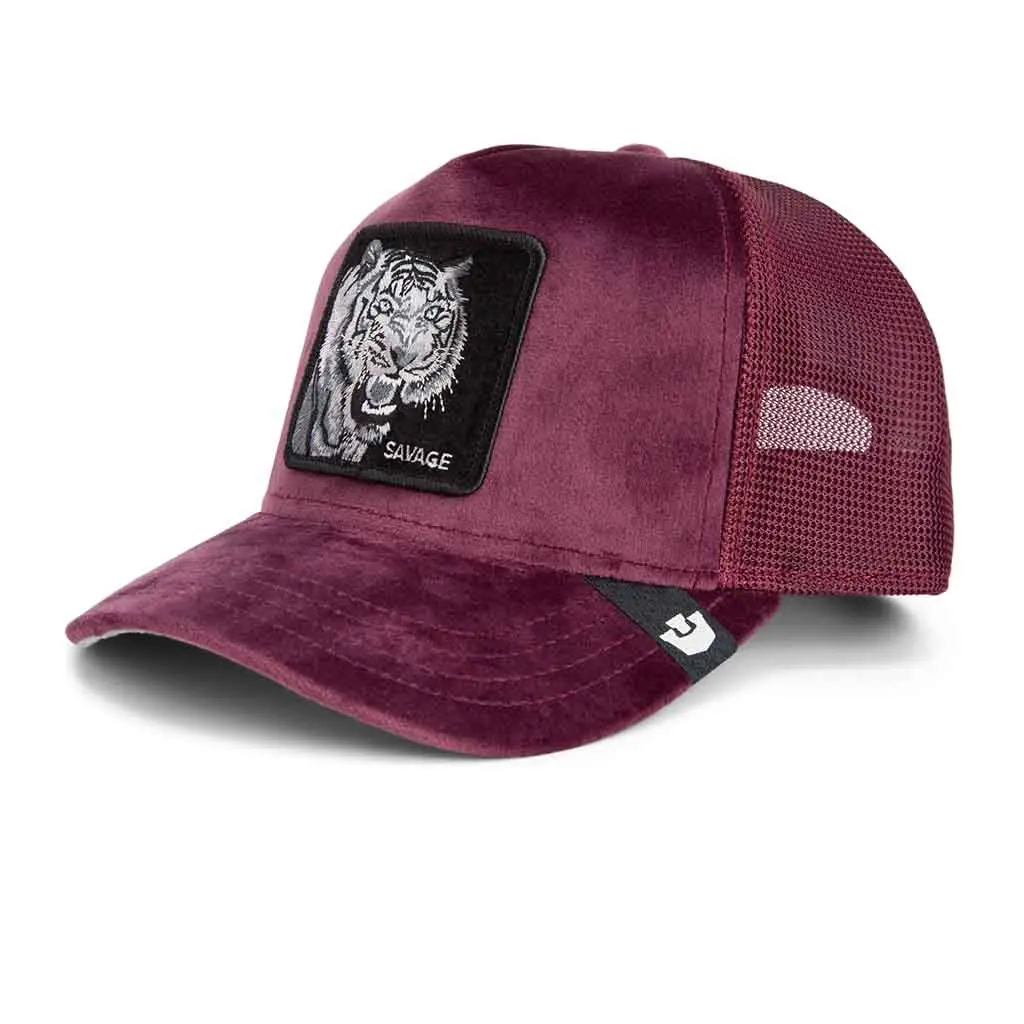 Velour Tiger Trucker Hat 1