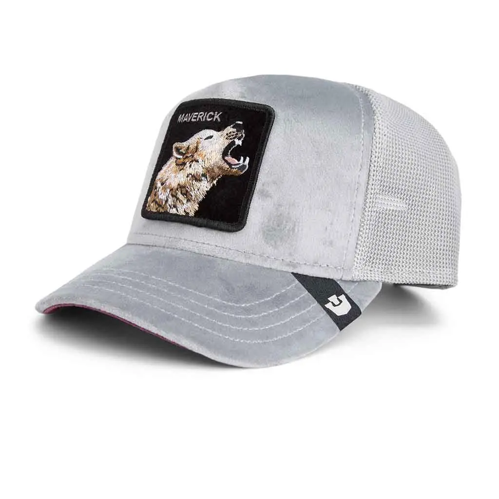 Velour Wolf Trucker Hat 1