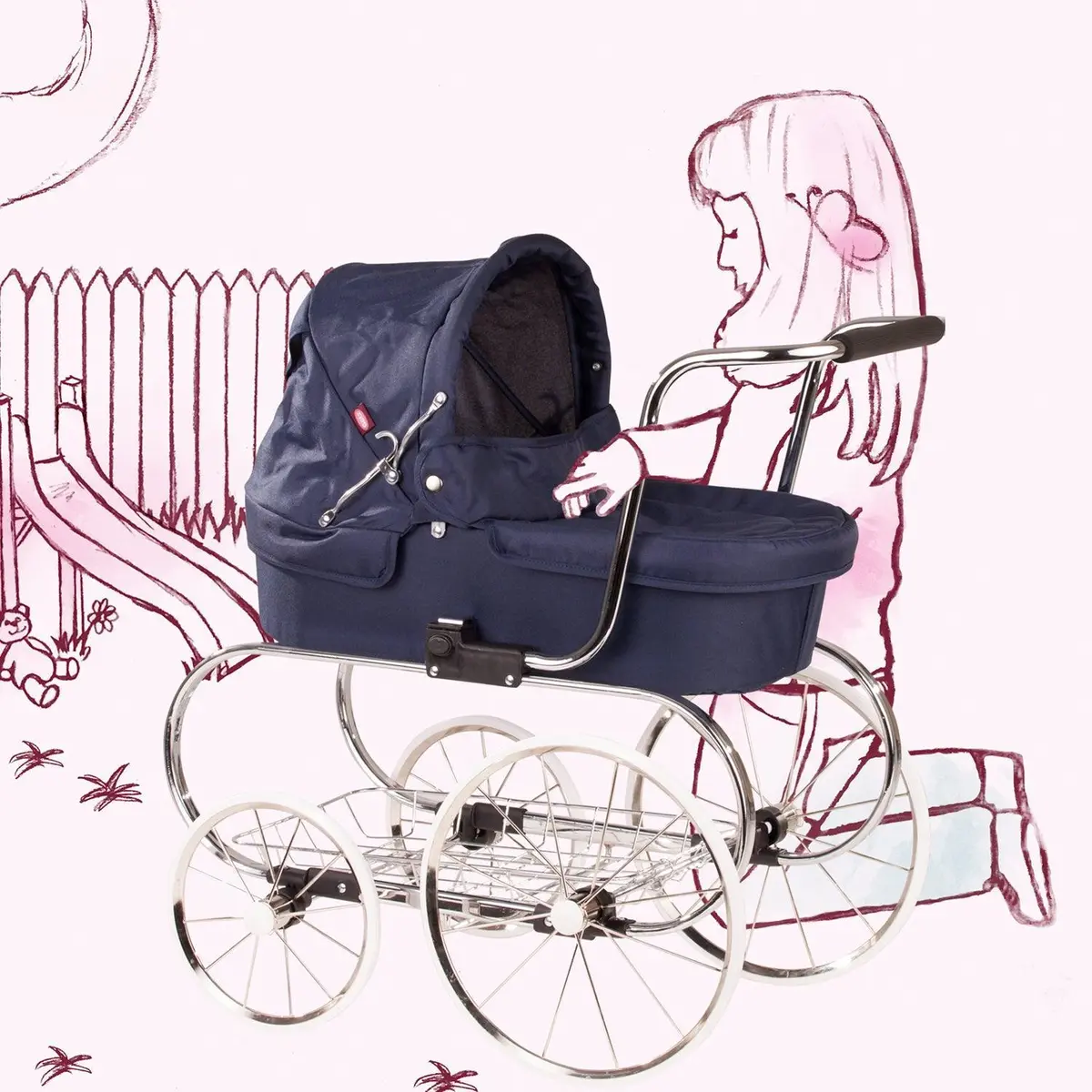 Gotz Doll's Classic Pram Stroller 1