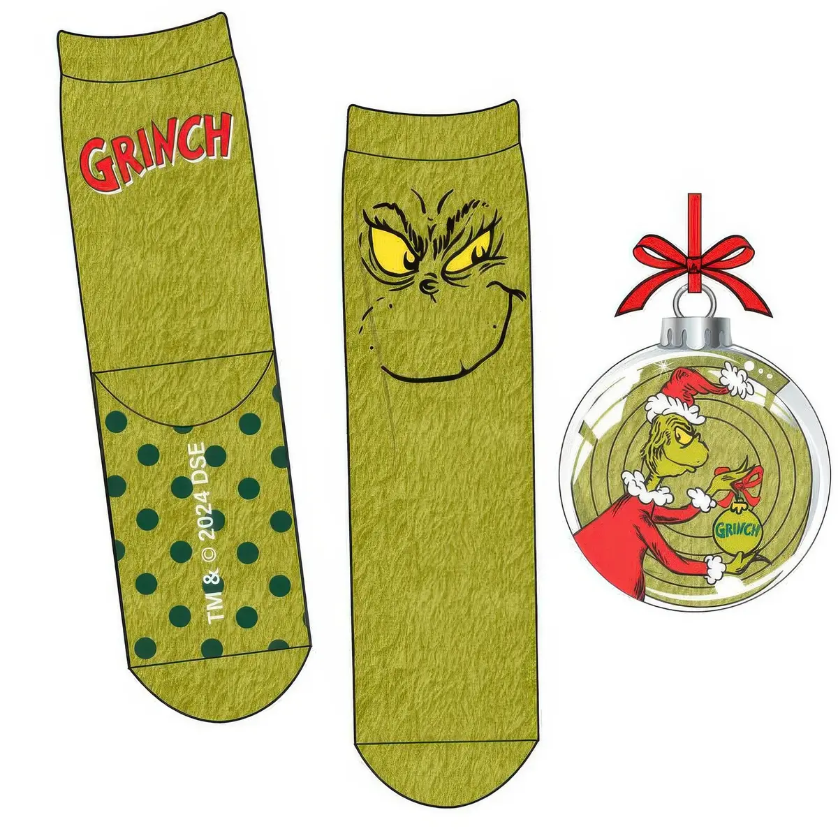 Grinch Christmas Ball With Non-Slip Socks 1