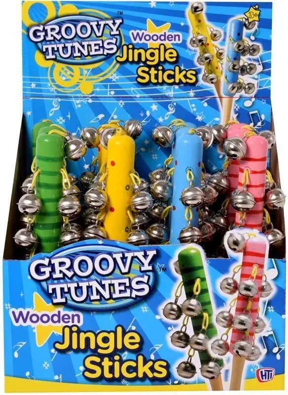 Groovy Tunes Wooden Jingle Stick - Assorted 1