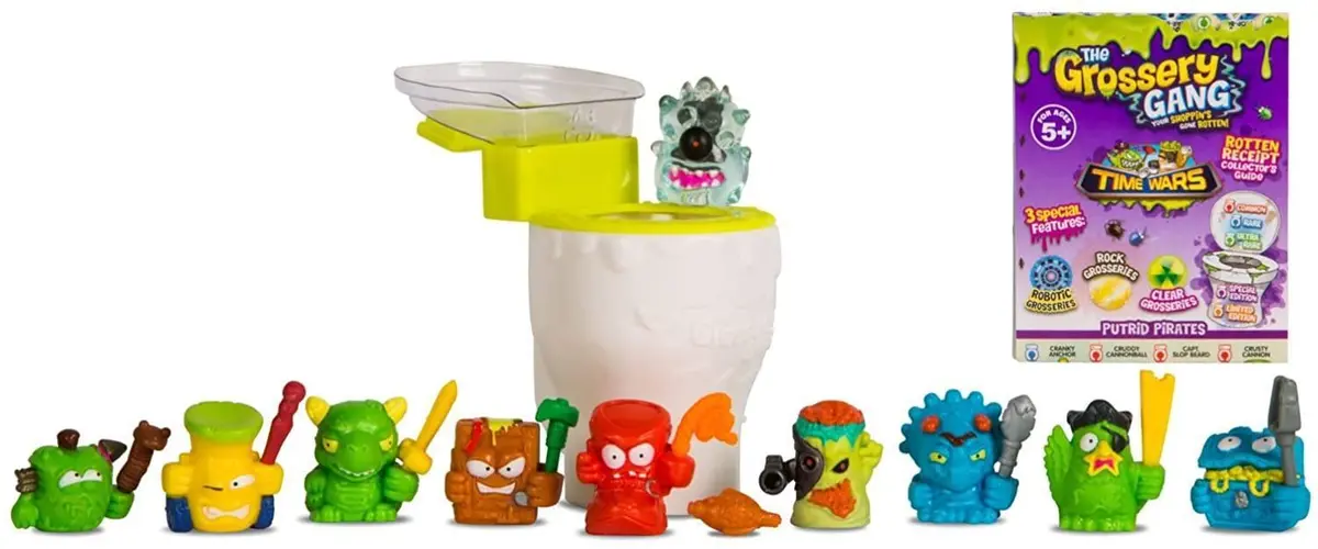 Grossery Gang Time Wars 4 Pack & Launcher Series 5 Playset - Assortment 1