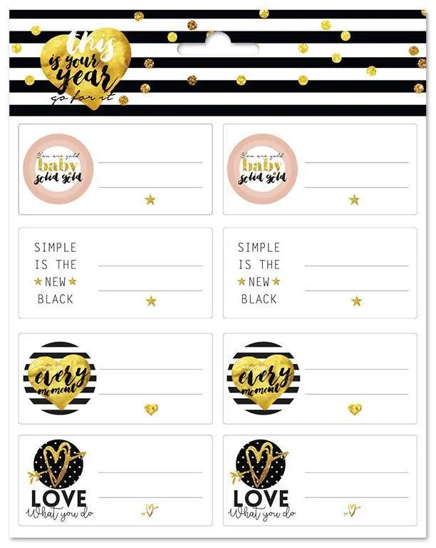 Erik Group Self-Adhesive Labels, Glitter Stars 1
