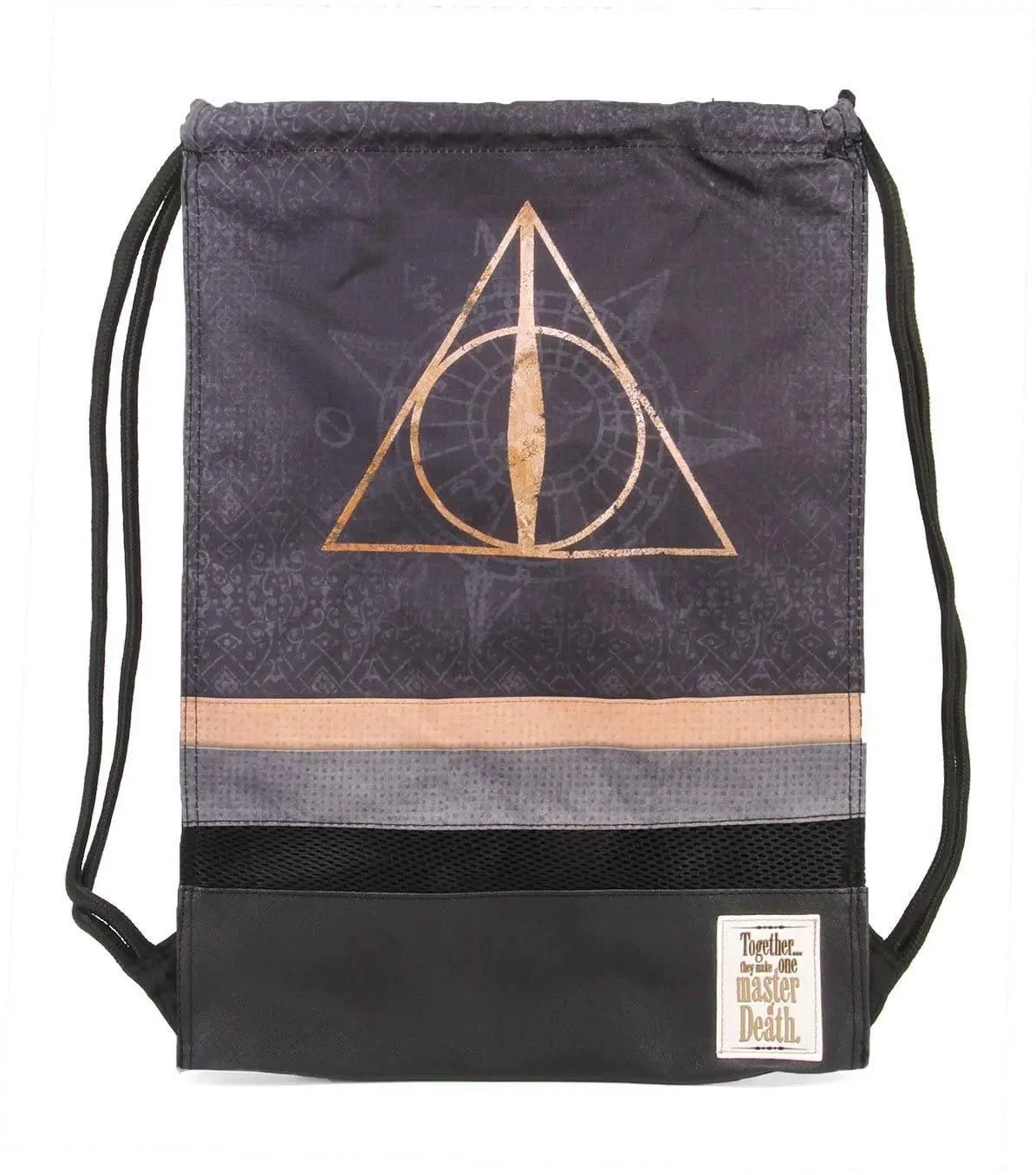 Harry Potter Deathly Hallows Black Drawstring Bag 48Cm 1