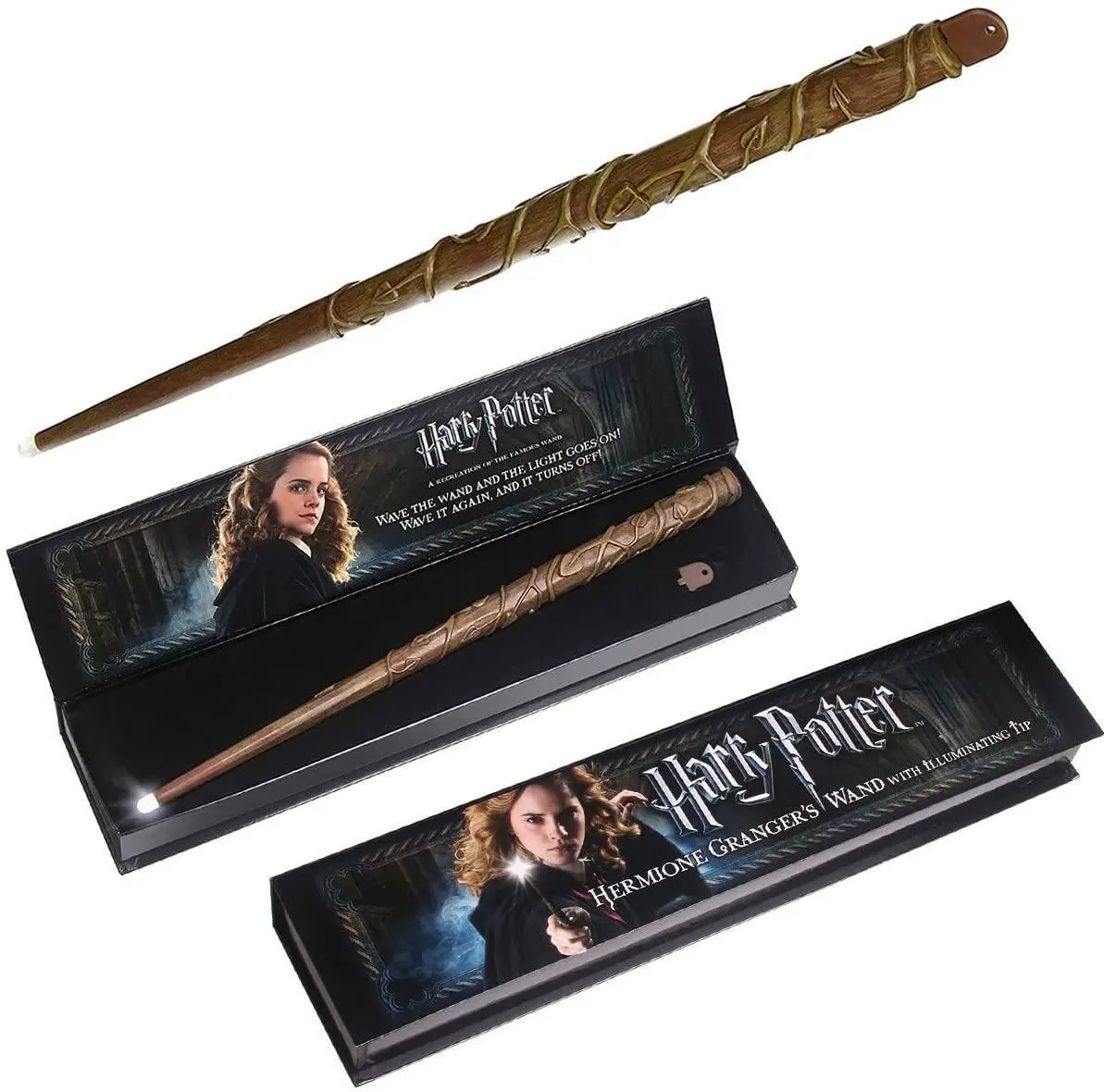 Harry Potter Nn8028 The Noble Collection Hermione Wand With Illuminating Tip 1