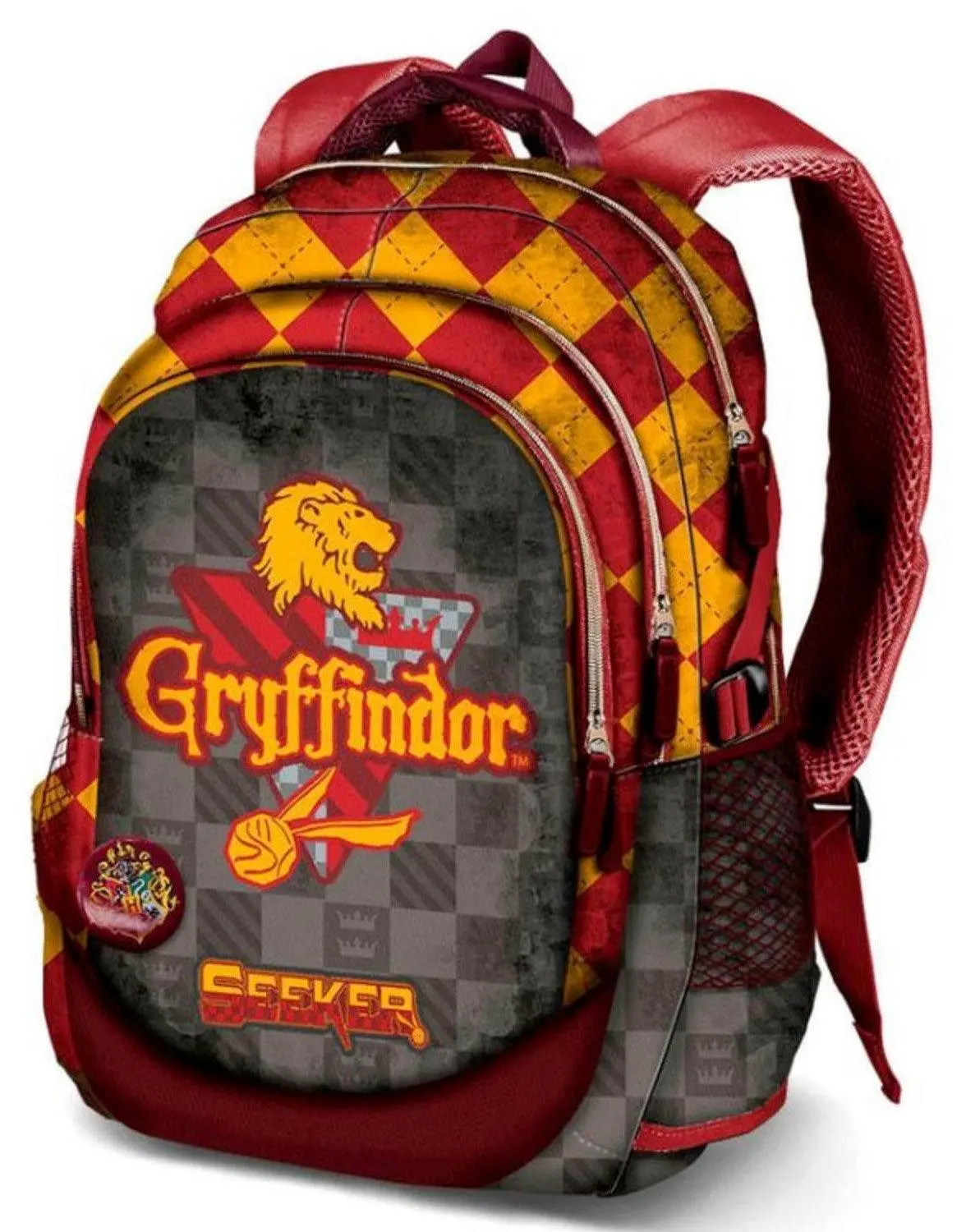 Harry Potter Quidditch Gryffindor Backpack 44Cm Usb Port + Badge 1