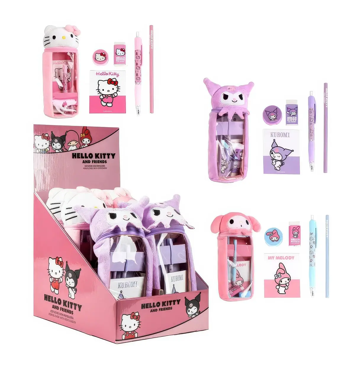 Hello Kitty & Friends Plush Pencil Case - Assorted 1