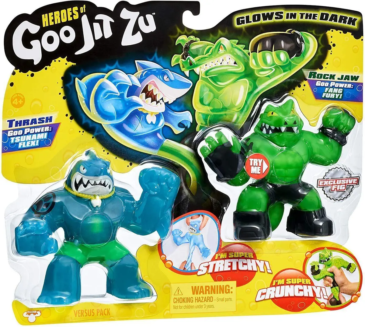 Heroes Of Goo Jit Zu Heroes Of Goo Jit Zu - 2 Pack Of Glow In The Dark Action Figures Action Toys & Playsets 1