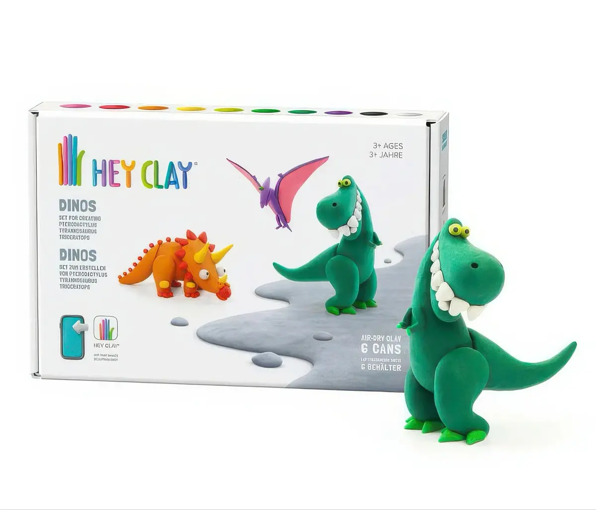 Hey Clay 6 Can Set - Dinos 1