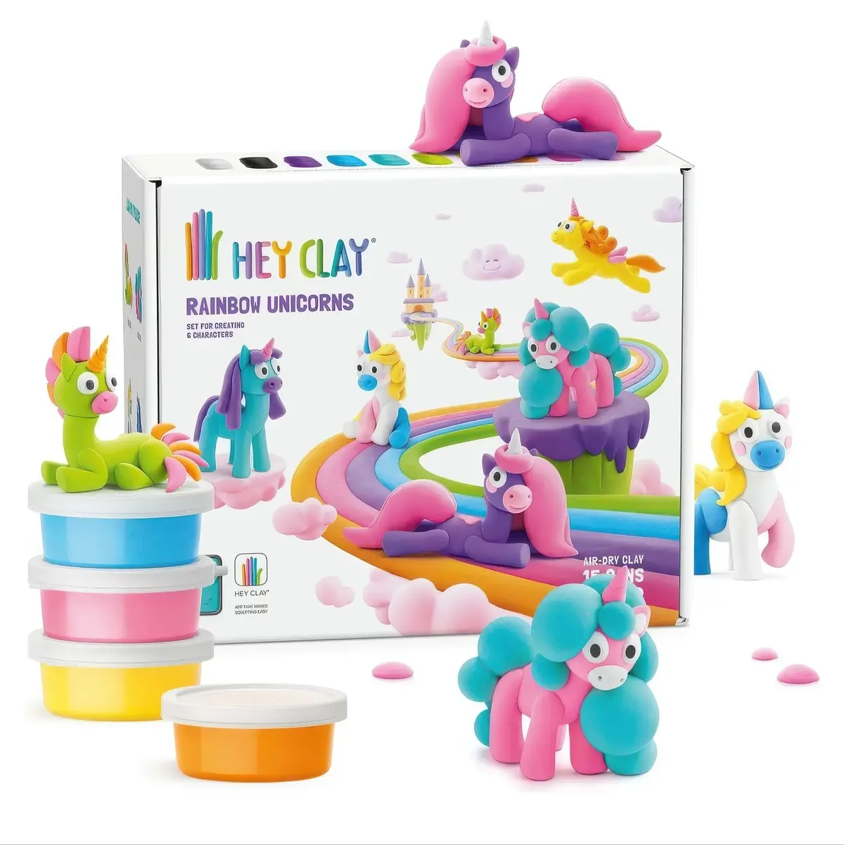 Hey Clay Sculpting Set Rainbow Unicorns 1