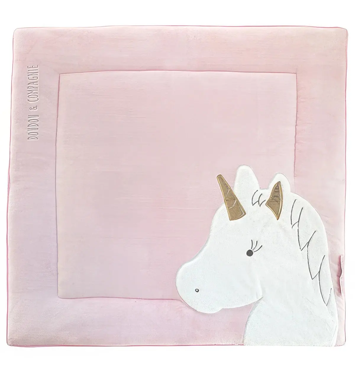 Doudou Et Compagnie Bear Playpen Mat, Pink/Gold 100 X 100Cm 1