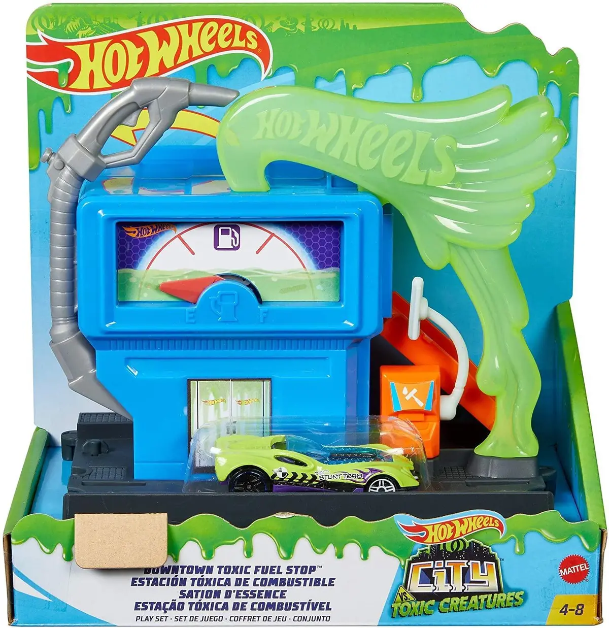 Hot Wheels Downtown Toxic Fuel Stop Play Set 1