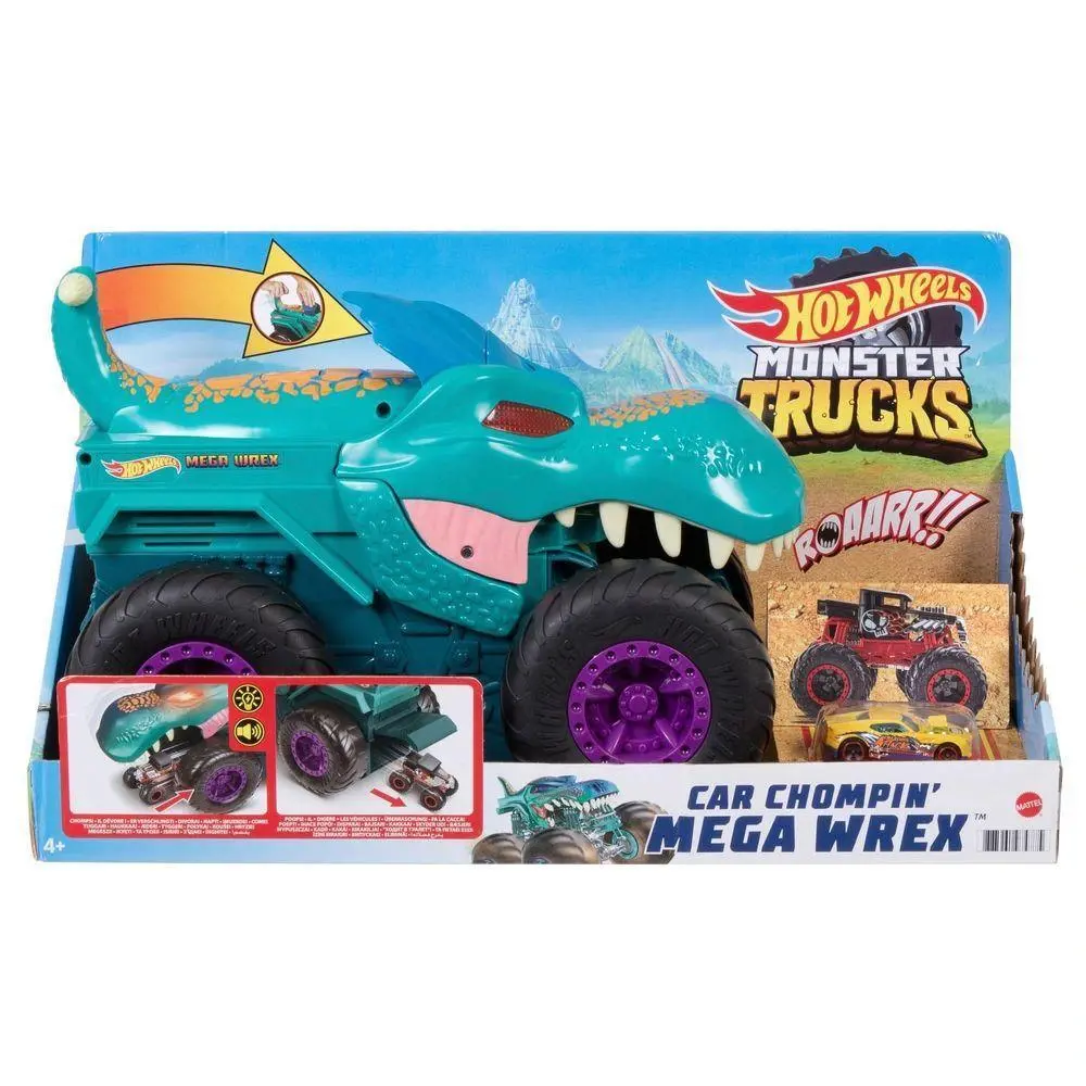Hot Wheels Monster Trucks Car Chompin Mega-Wrex Action Vehicle 1