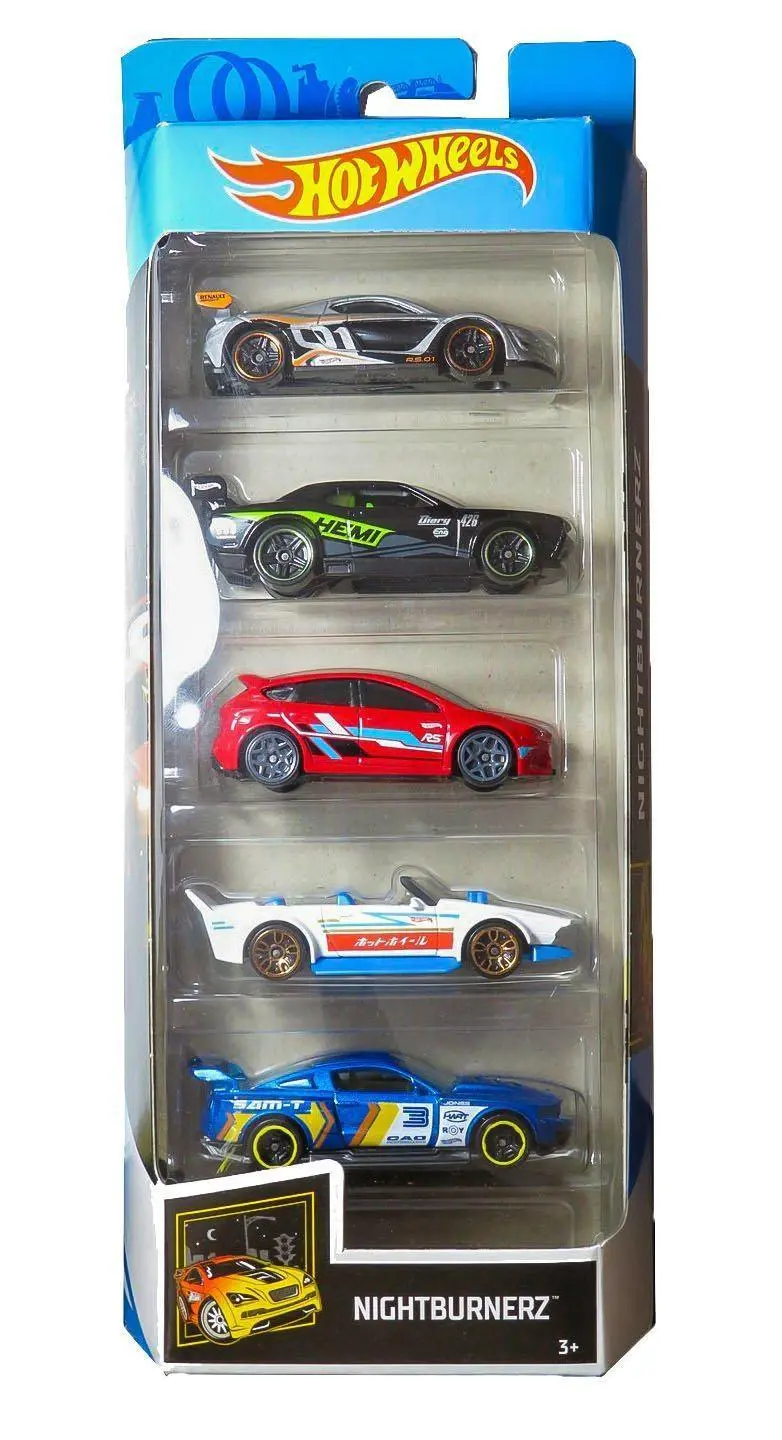Hot Wheels Nightburnerz Set Of 5 Diecast Cars 1