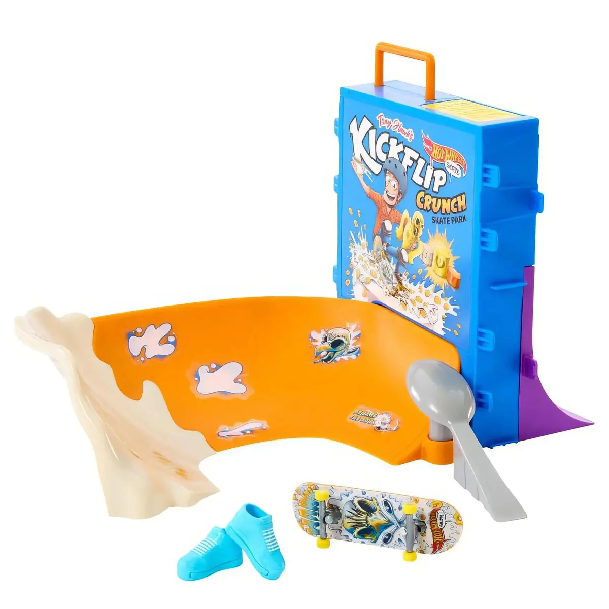 Hot Wheels Skate Tony Hawk Cereal Bowl Fingerboard Set 2