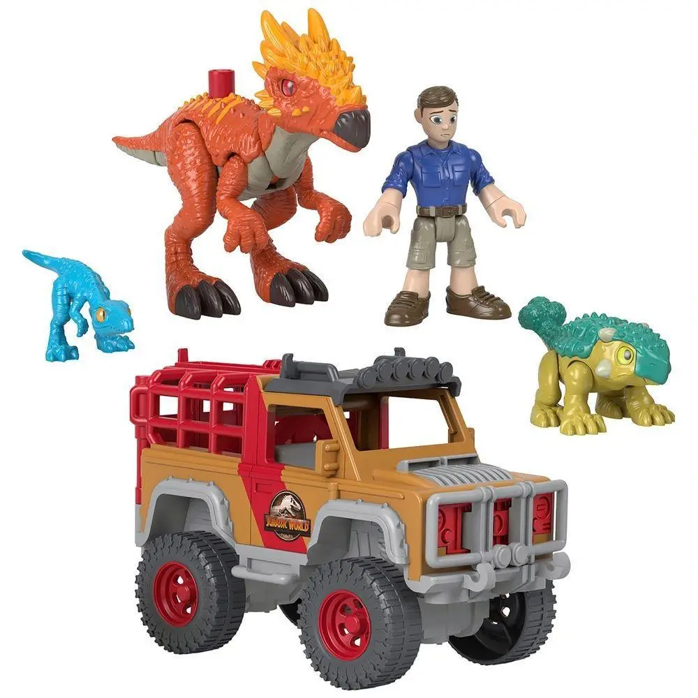 Imaginext Jurassic World Camp Cretaceous Vehicle, Figure And Dinos Pack 1